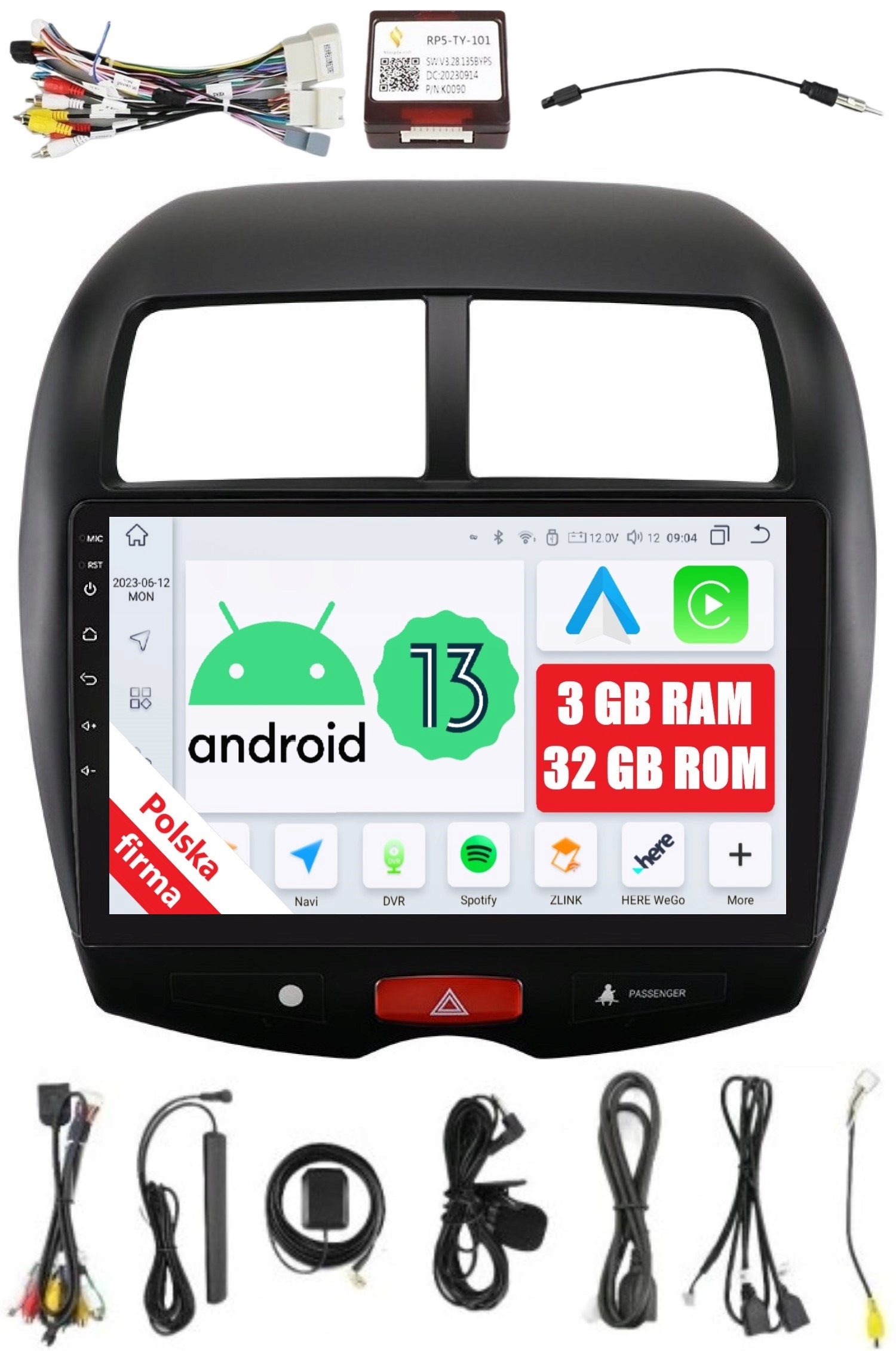 Navigácia Rádio 2DIN Android Mitsubishi Asx 1 3/32 Gb Dsp Carplay Lte