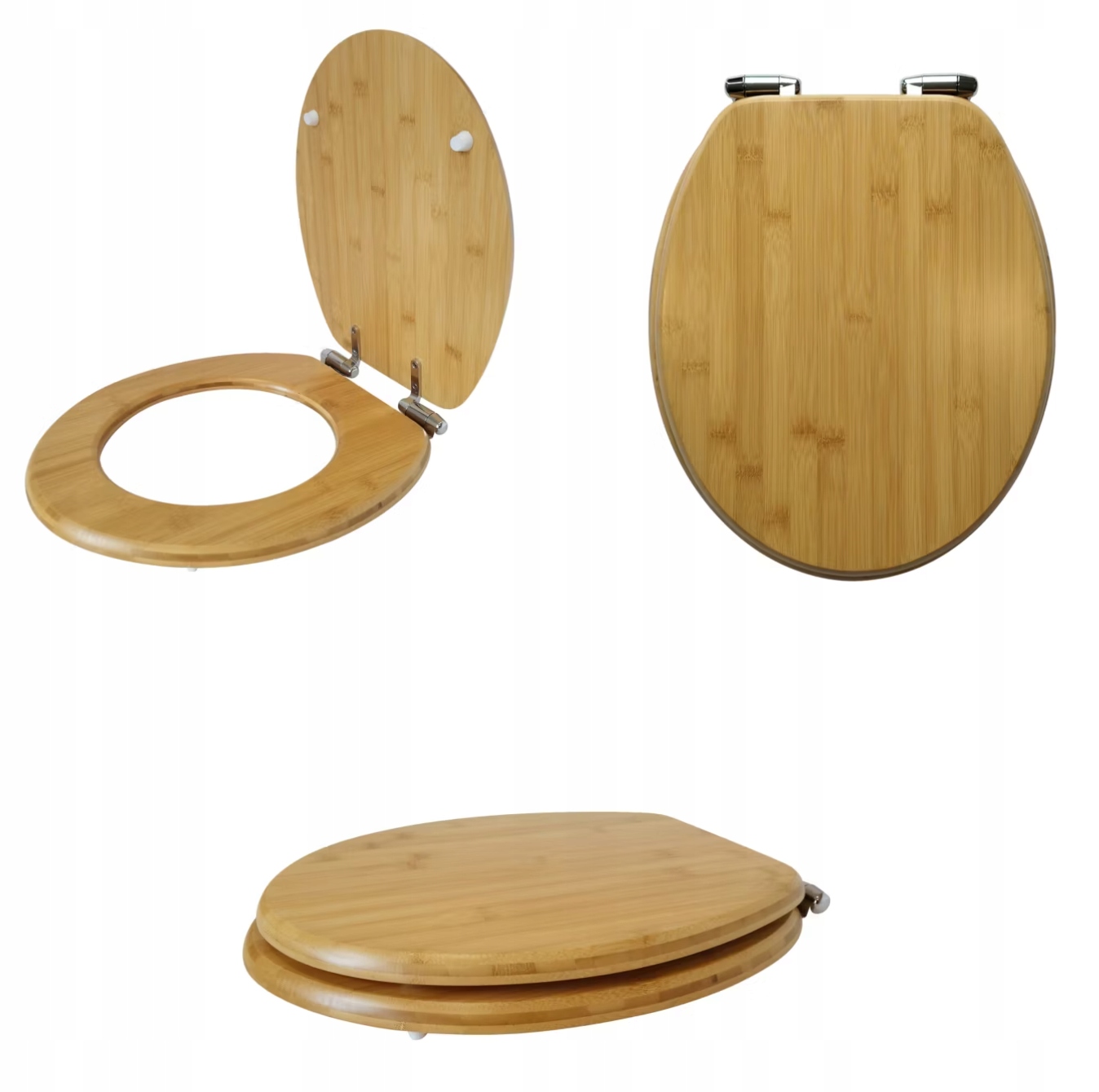 Wc sedátko Mdf Bambus S Volným Sklápěním, univerzální