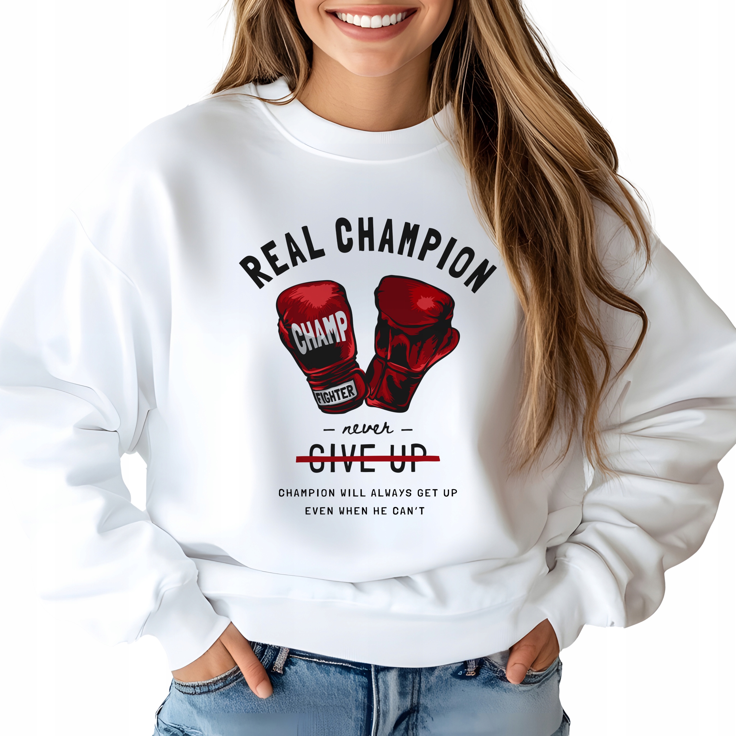 Mikina Real Champion, moderní, pohodlná pro mládež, velikost M
