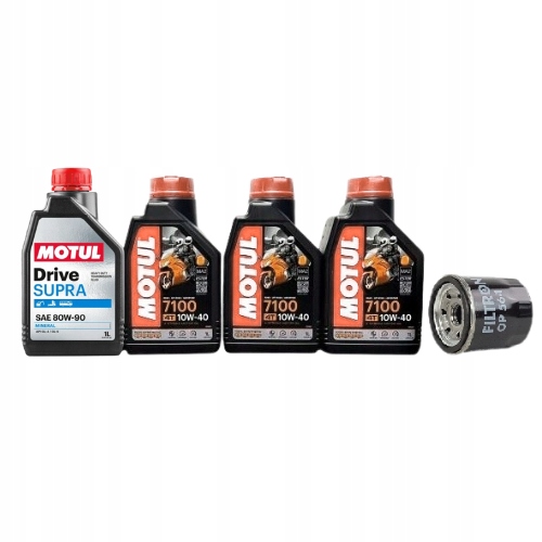 Sada na výmenu oleja Motul 7100 10w40 80w90 filter Loncin Xwolf 700