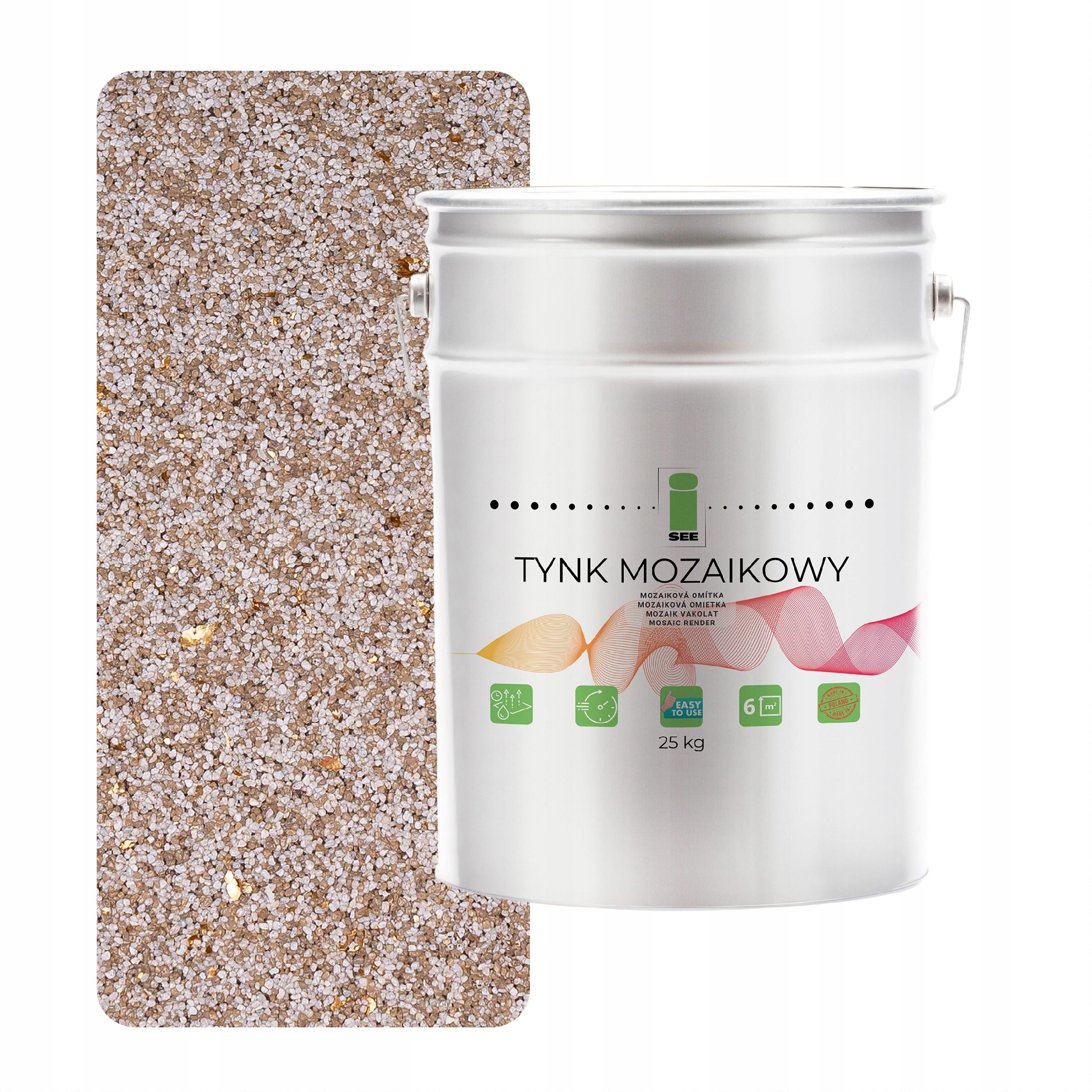 Mozaiková omietka Marmolit Živý Béžový s Mikou 25KG Mrazuvzdorná M64