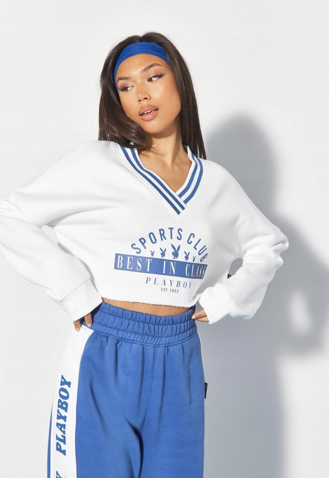 D1K038 PLAYBOY X MISSGUIDED Y06 BLUZA PRINT__XS Rozmiar XS