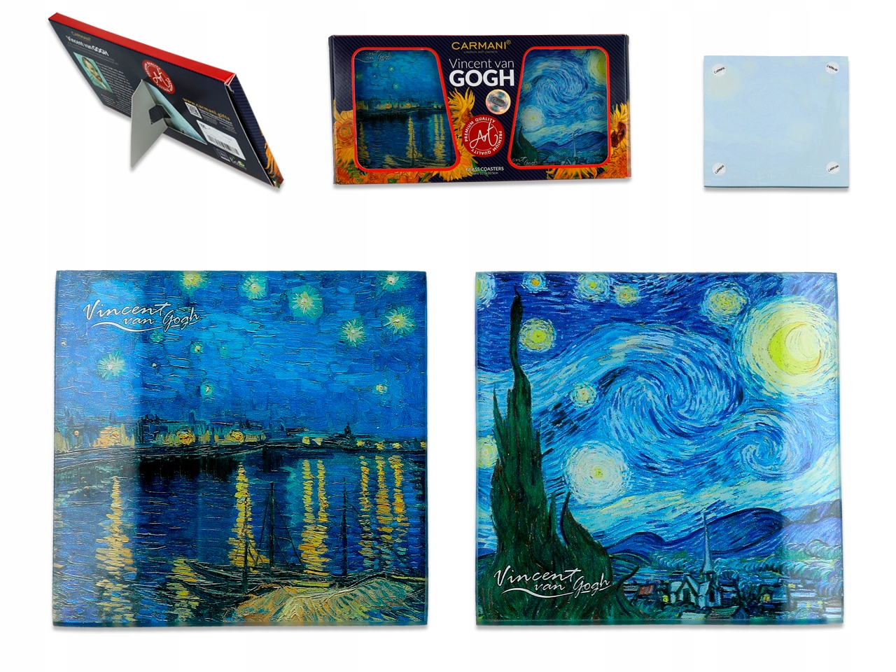

Kpl. 2 podkładek szklanych V. van Gogh