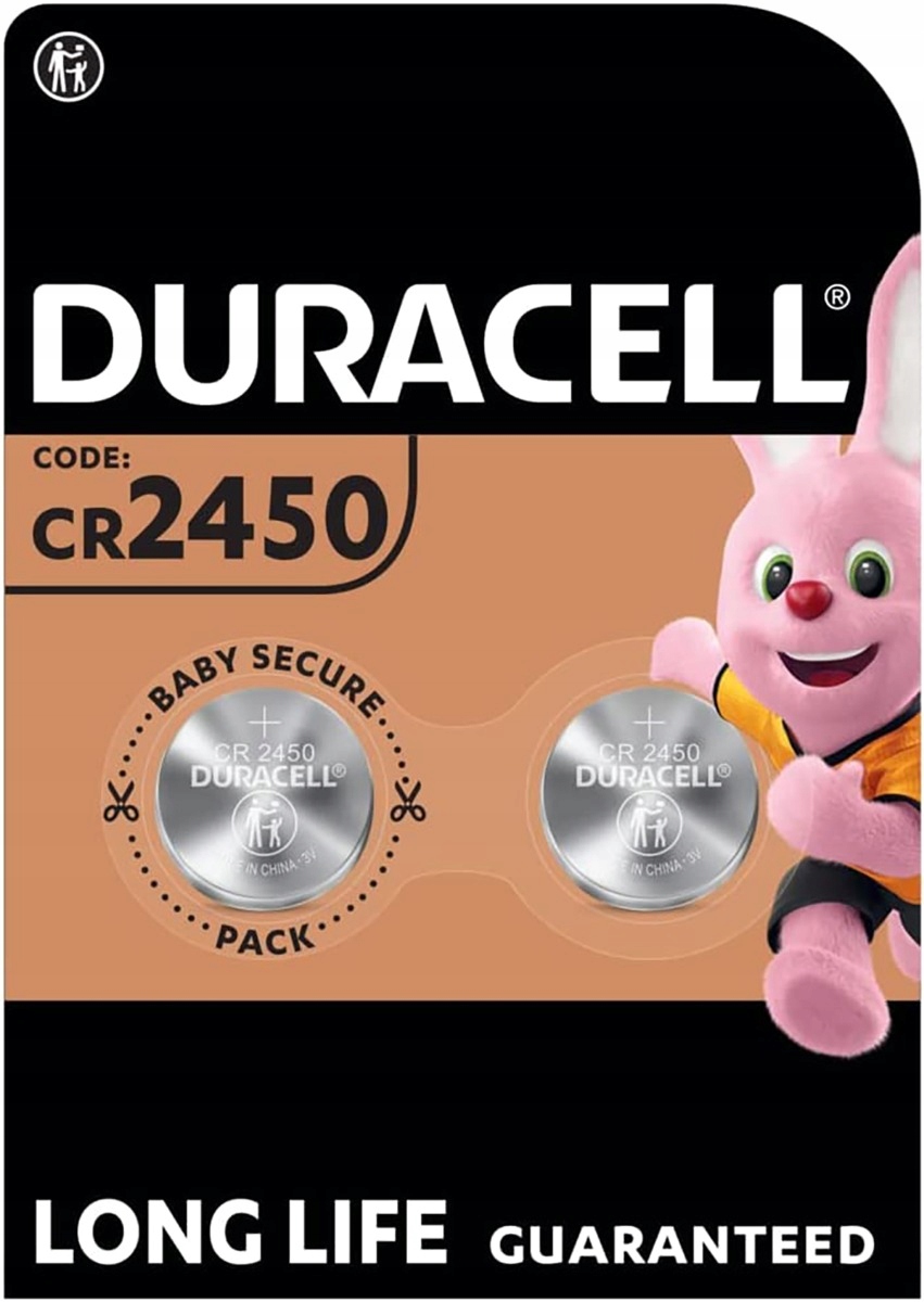 

2x Bateria Duracell Litowa CR2450 DL2450 Ecr 3V