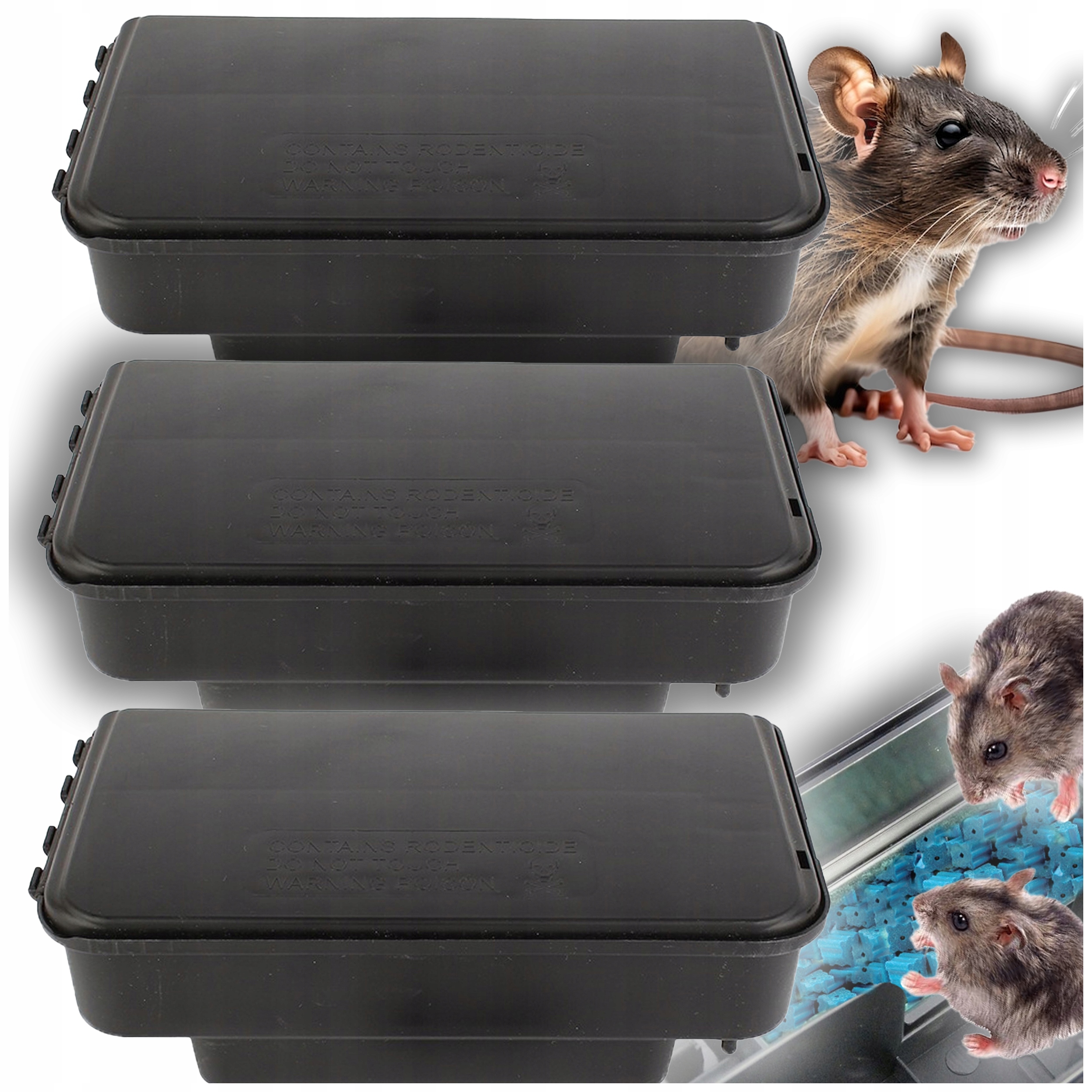 Krmítko Deratizační Stanice Na Jed, Krmítko Na Myši A Krysy, 3 Kusy