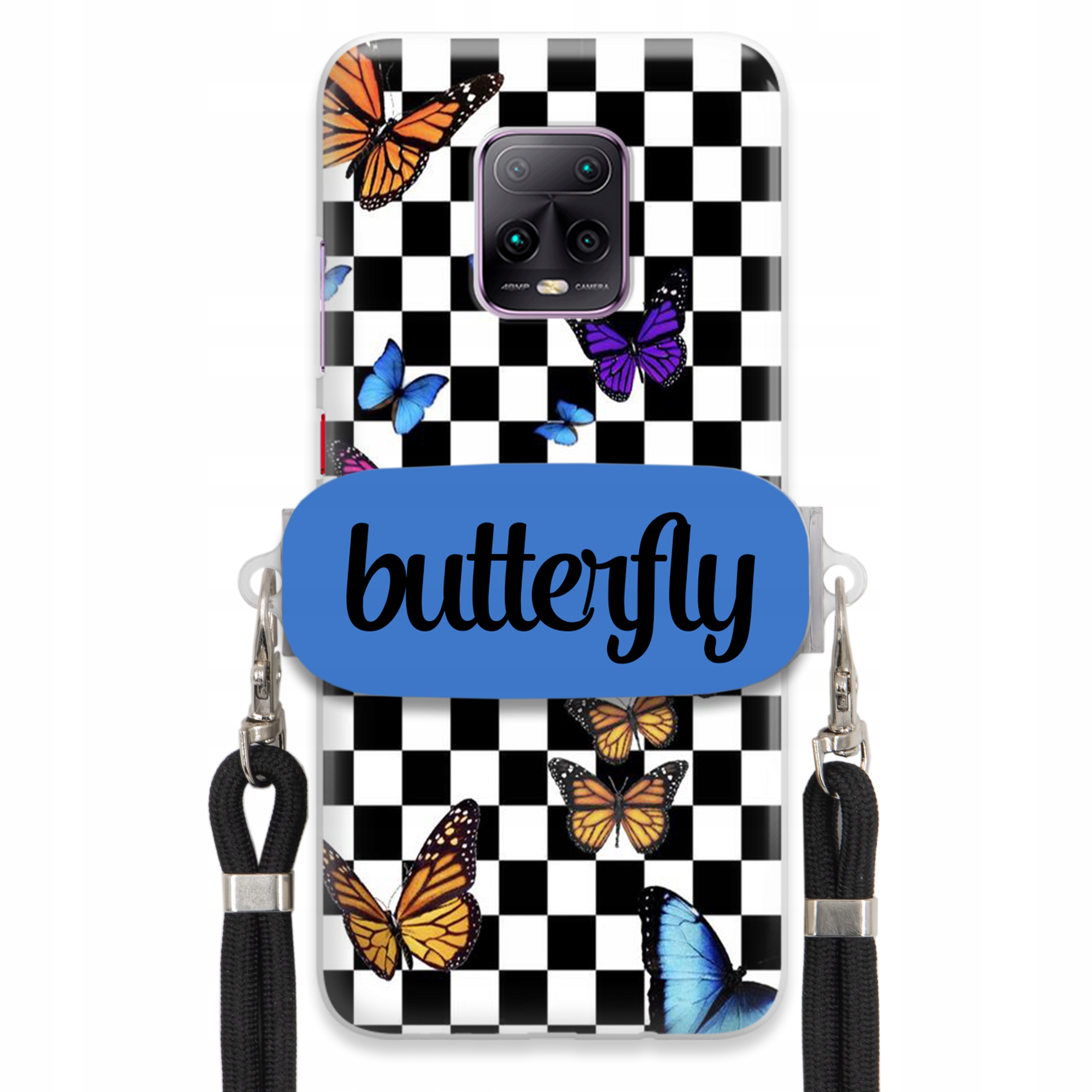 Puzdro Pre Xiaomi Redmi 10X 5G Puzdro Obdĺžnikový Držiak Vodítko Butterfly Motýle