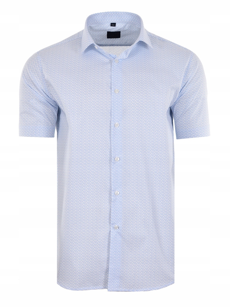 Košile S Modrými Vzory, Krátký Rukáv, Velká Velikost 48/49