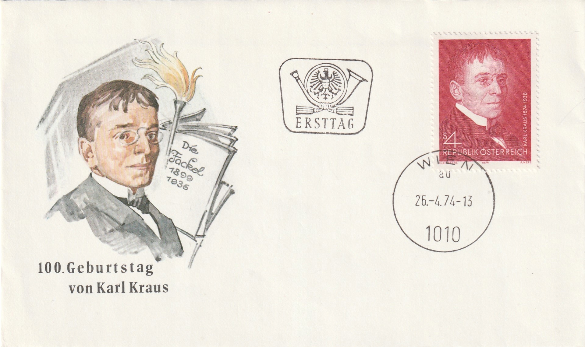 A 704. Austria - FDC 1974.rok
