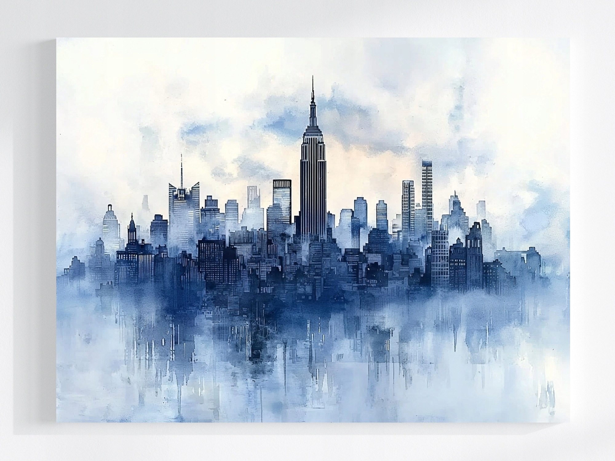 Obraz Na Plátně Canvas New York Manhattan Mrakodrapy Skyline Blue 100x75