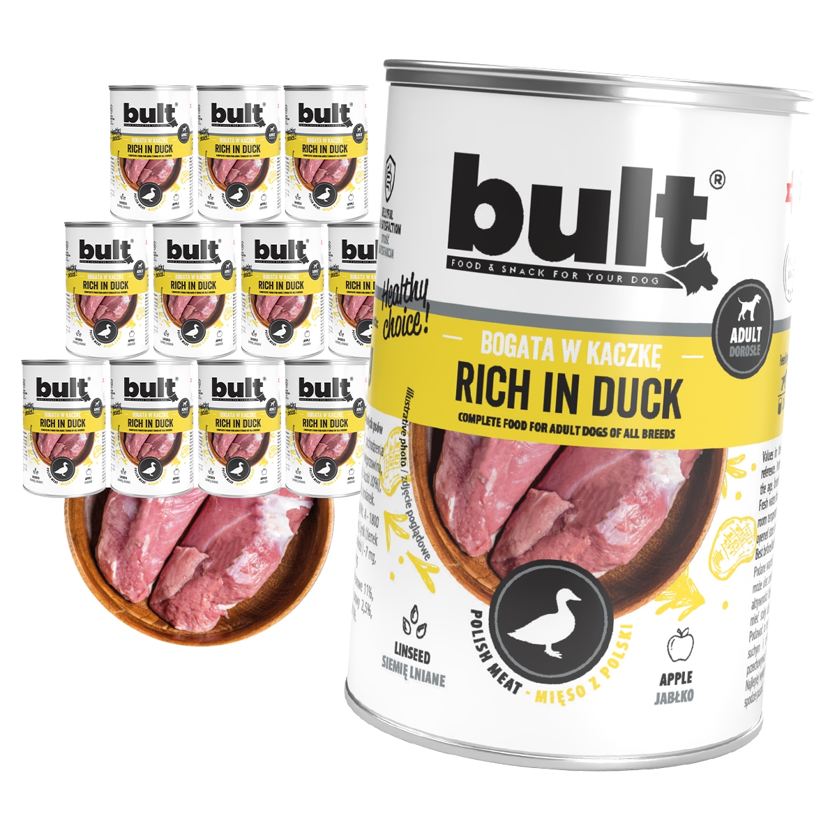 Bult vlhké krmivo pro psy Kachní konzerva 12x400 g