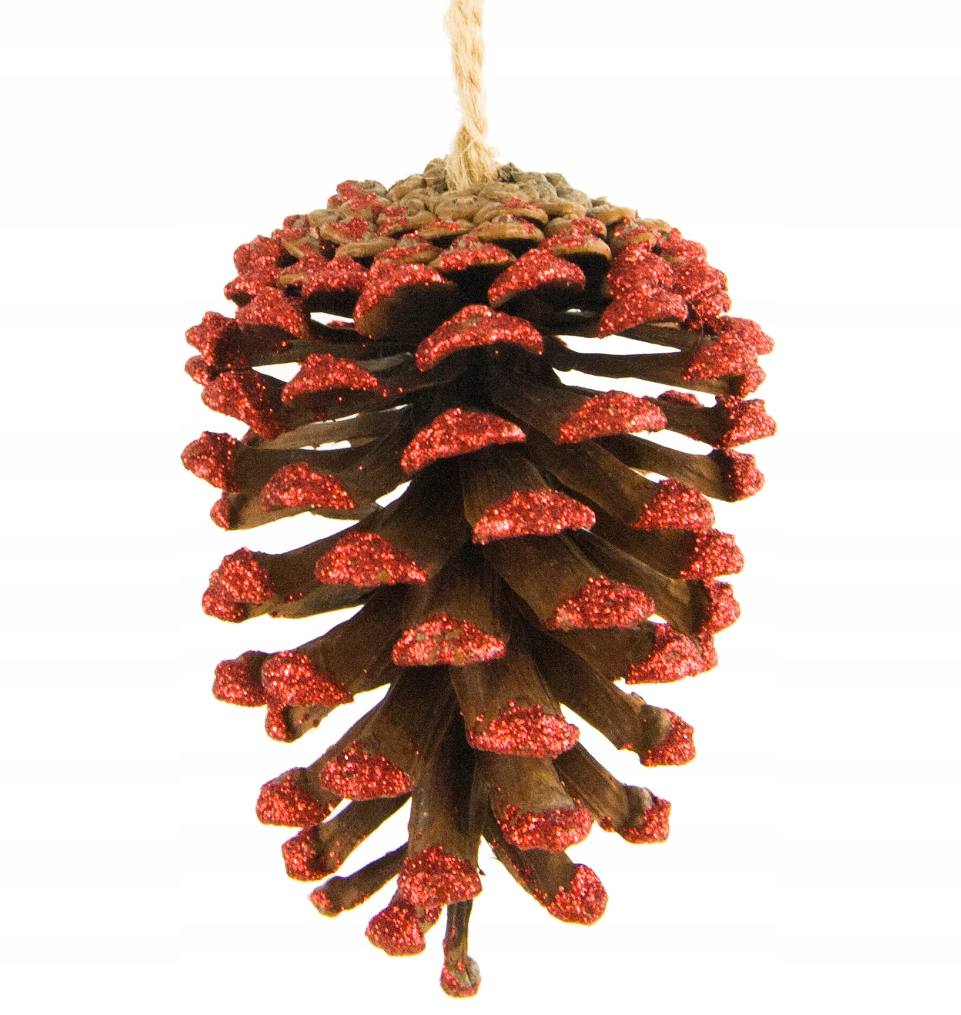 

Szyszka szyszki z brokatem Duże czerwone 10szt