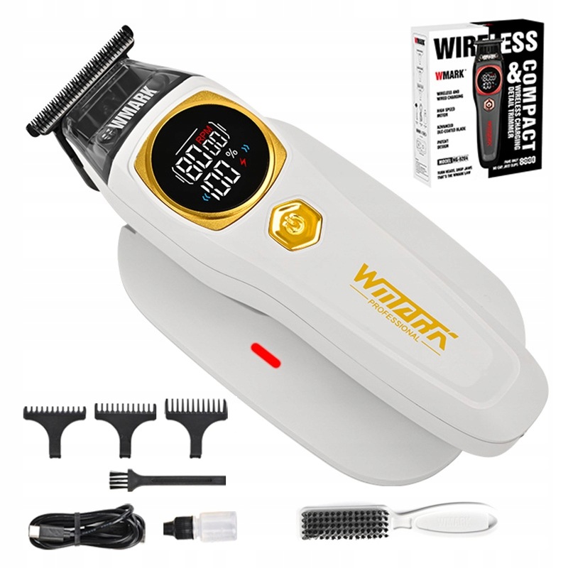 Wmark NG-8204W Trymer do włosów Profesjonalny Barber ładowany indukcyjnie