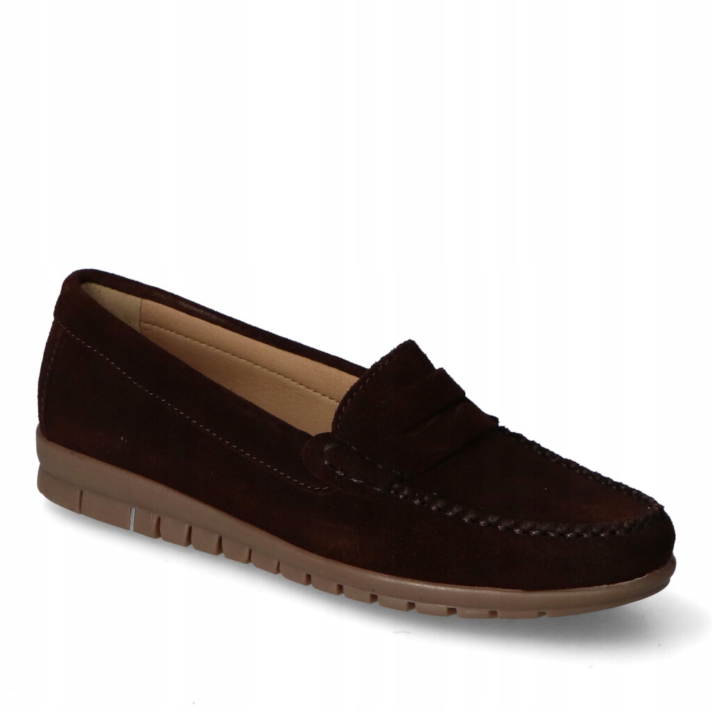 Mokasíny Hee 84269/Marron Čokoládový semiš 39