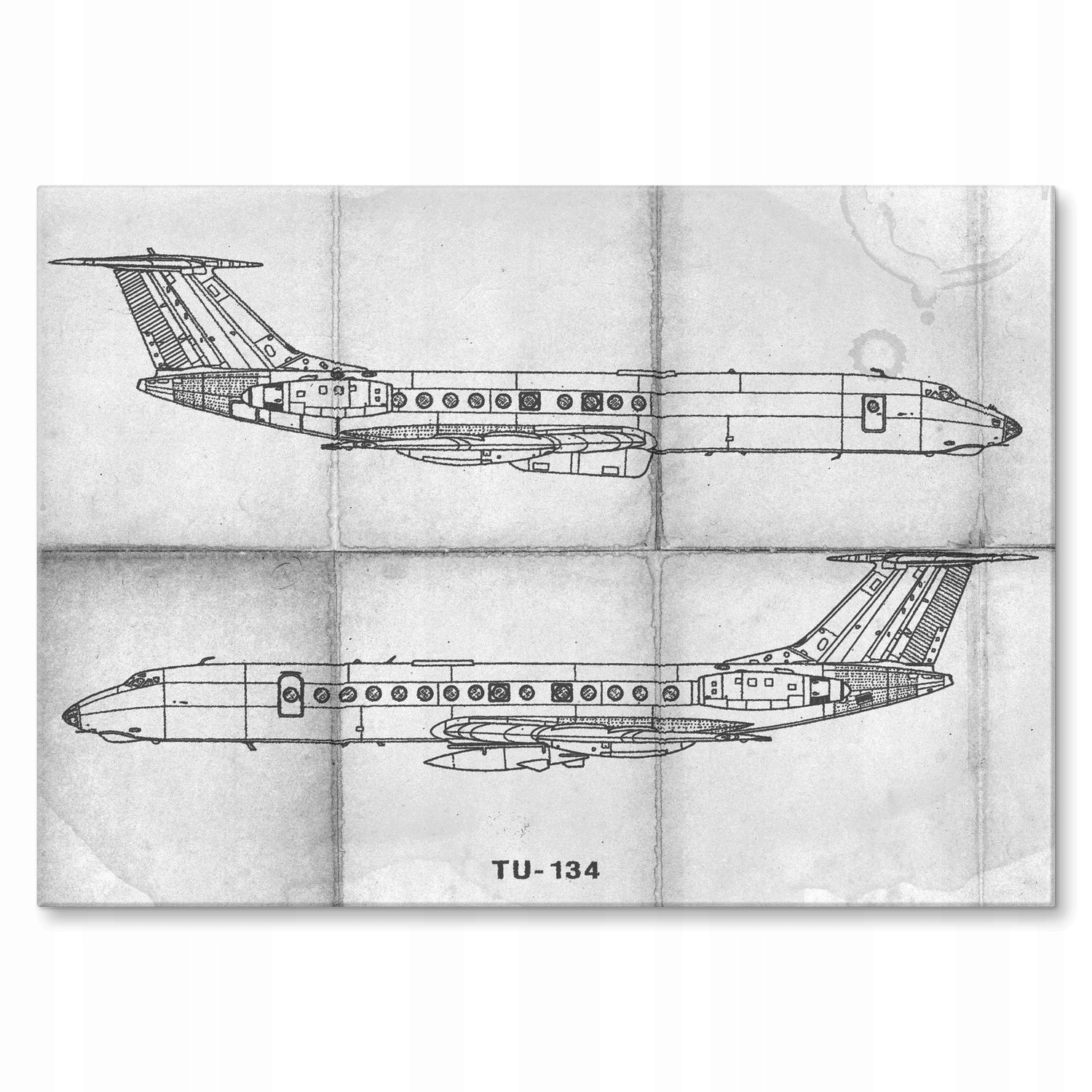 

Plakat metalowy Samolot Tupolev TU-134 M