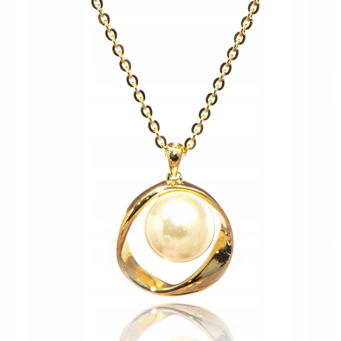 Stříbrný pozlacený náhrdelník s perlou stříbro 925, elegantní