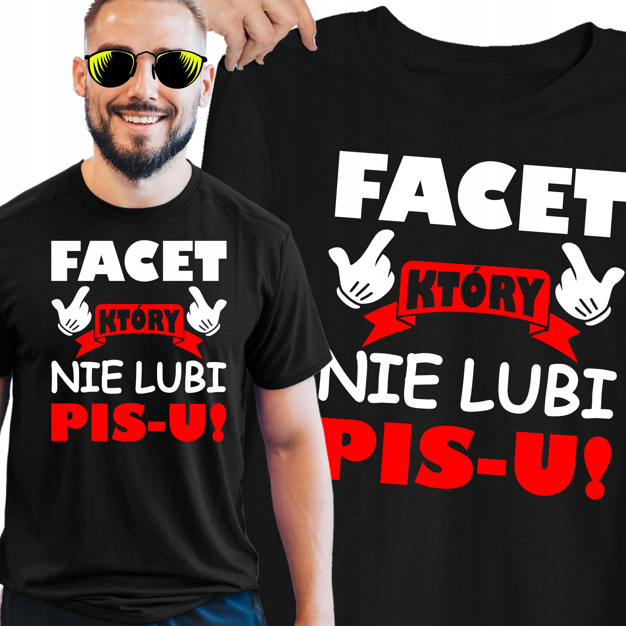 

T-shirt Dla Faceta Który Nie Lubi PIS-u Anty Rząd