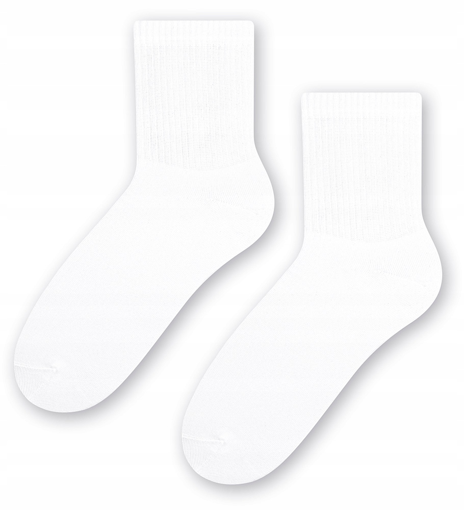 

Skarpetki sportowe, szeroki ściągacz, 35-37, białe