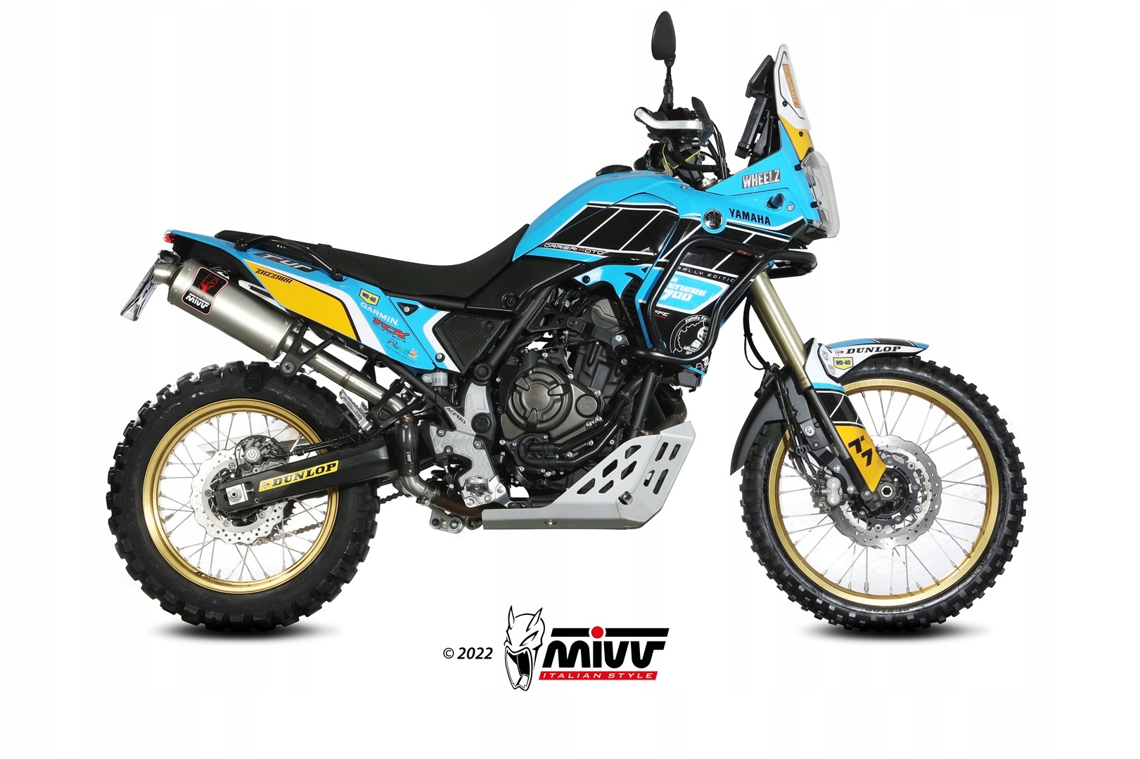 MIVV Dakar Slip-On tlmič výfuku z nerezovej ocele Yamaha Ténéré 700 19-22
