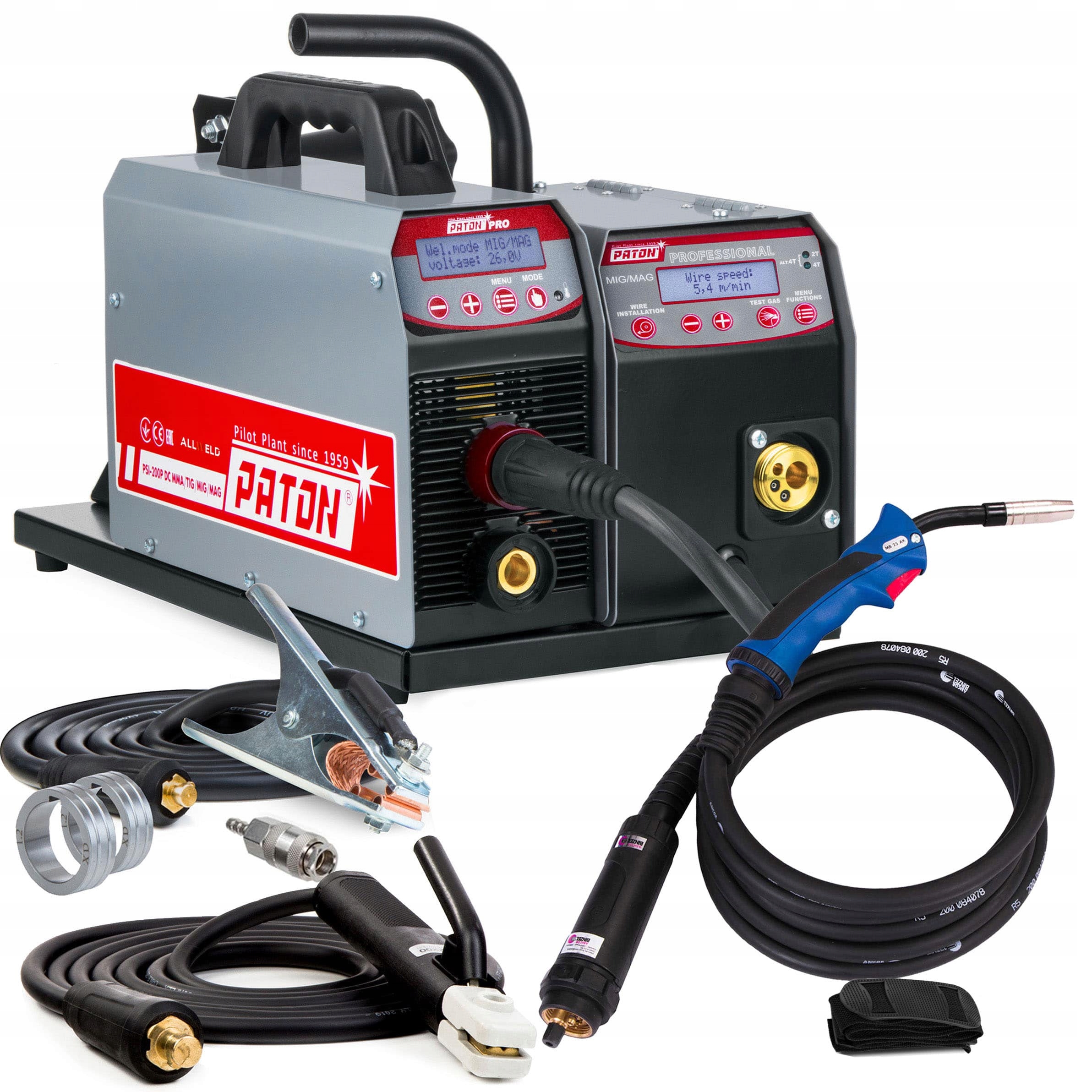 Poloautomatický Svařovací Stroj Paton Psi 200 Pro Mig Mag Mma Tig 230V 200A 3V1 Puls