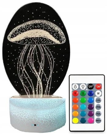 

Lampa 3D Led Meduza Jellyfish Lampa Nocna