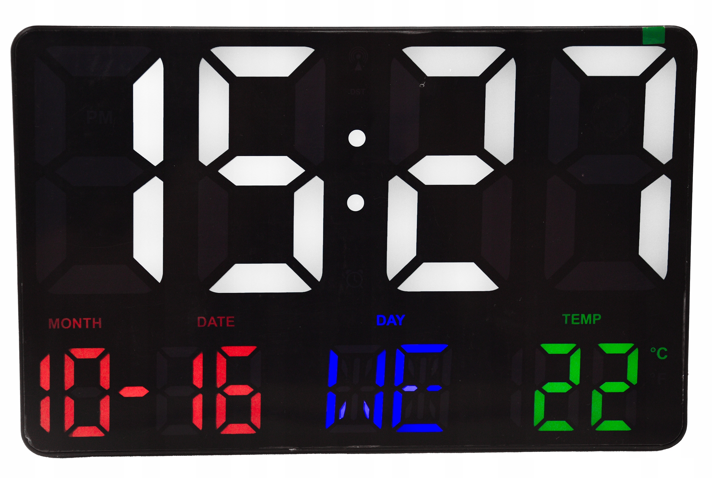 LCD Digitální Nástěnné Stolní Hodiny Datum Teplota Alarm Budík Zdřímnutí 24