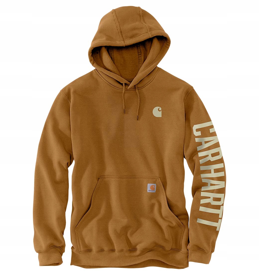 Mikina Carhartt Rain Defender Mid Sleeve Log Brown