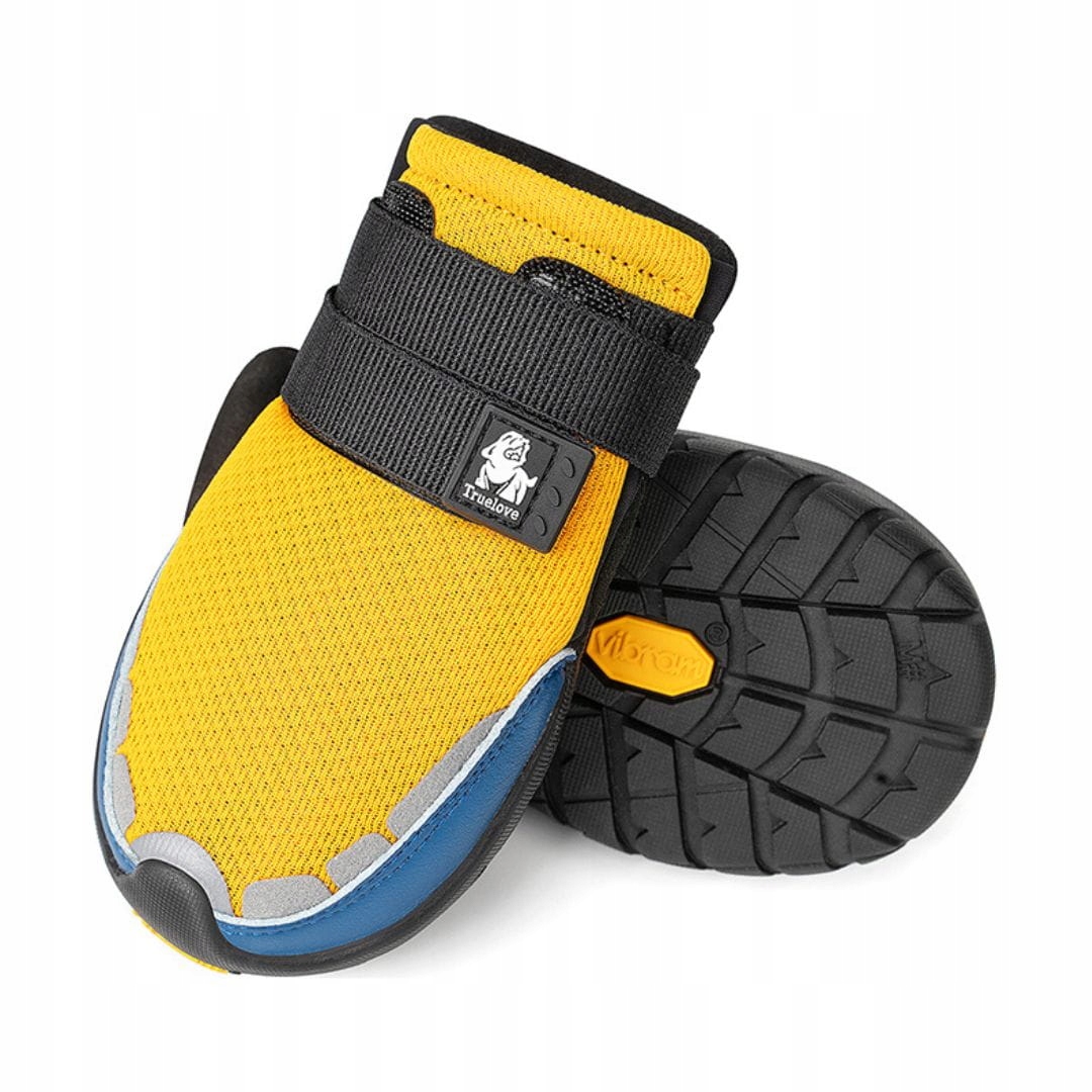 Levně Profesionální boty pro psa Truelove On Track žluté 2ks velikost: Xs