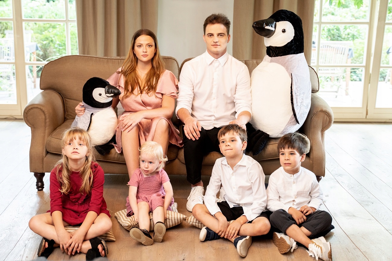 DUŻY WIELKI MIŚ PLUSZOWY PINGWIN 60cm Wiek dziecka 0 +