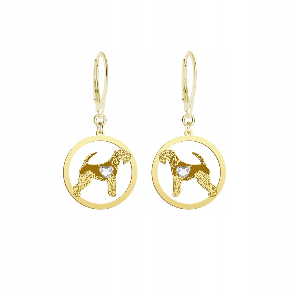 Náušnice Zlaté se psem Lakeland Terrier 925 Dárek Šperky Gravírování Bonus