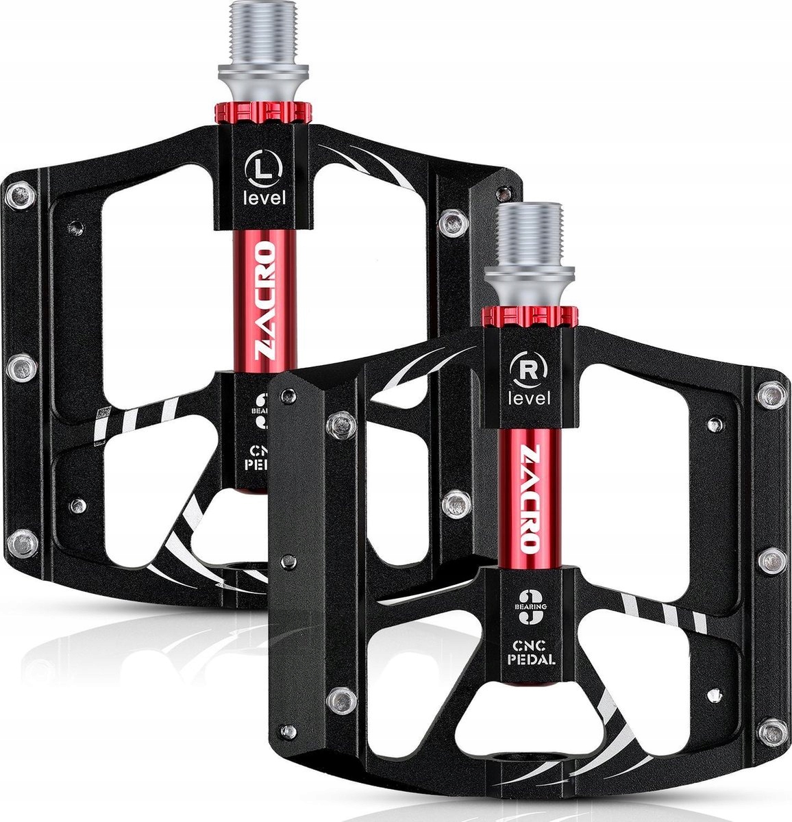 2x PEDAŁ ROWEROWY ANTYPOŚLIZGOWY ALUMINUM 122x105x14mm 3 łożyska