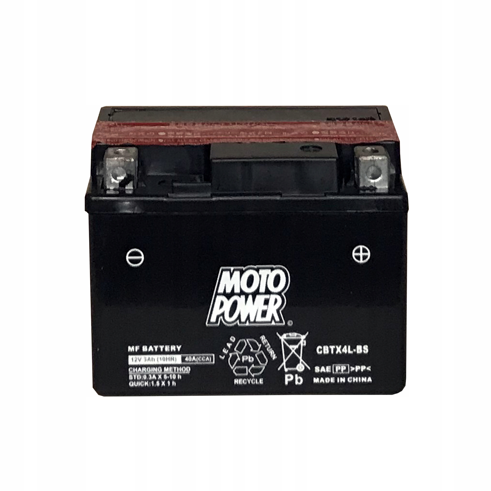 

Motocyklowy akumulator 3Ah CBTX4L-BS Motopower