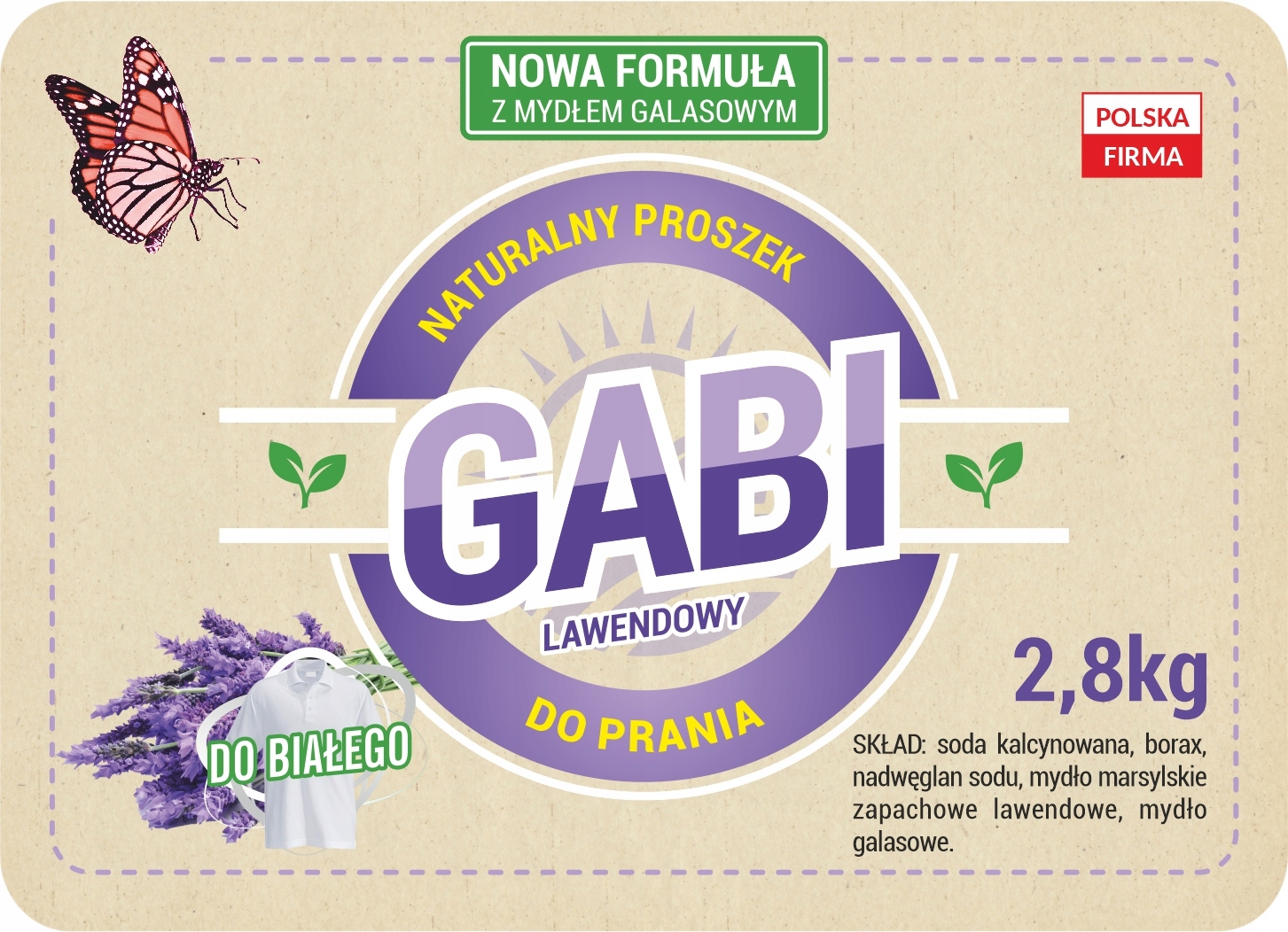 

Eko proszek pranie Lawenda Gabi 2,8 kg Białe-worek