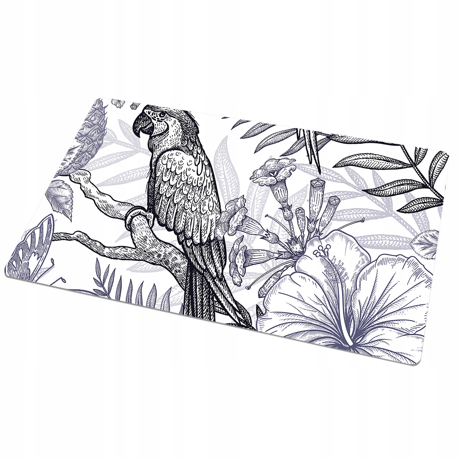 Ozdobna mata ochronna blatu 100x50 Rysowana papuga