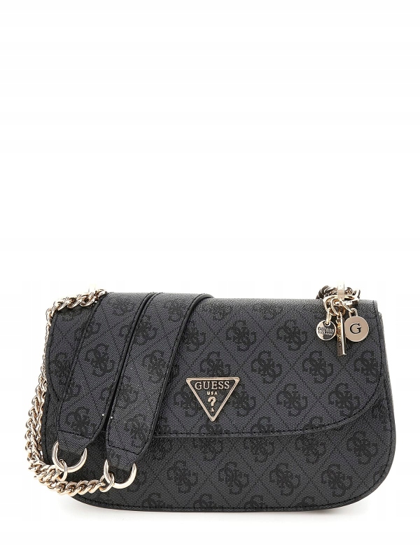Guess Eco Erica Convertible Xbody Flap Coal Logo Kabelka crossbody