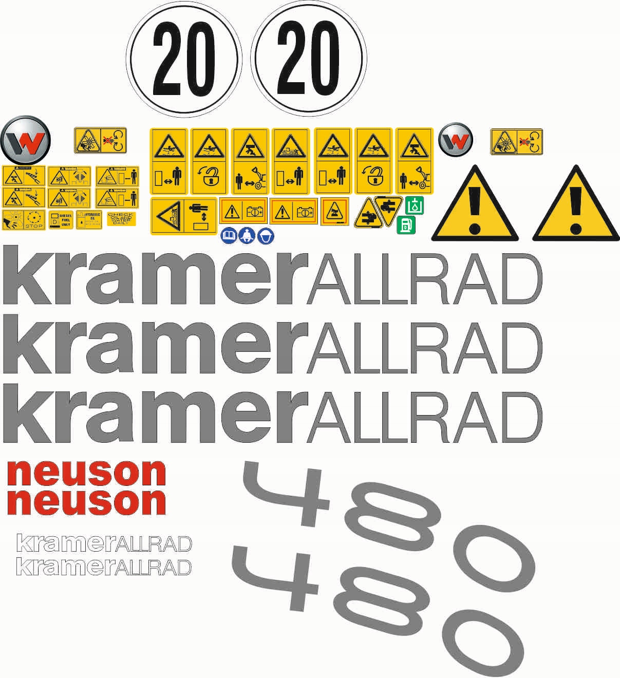 Kramer Allrad Neuson 480 naklejki naklejka