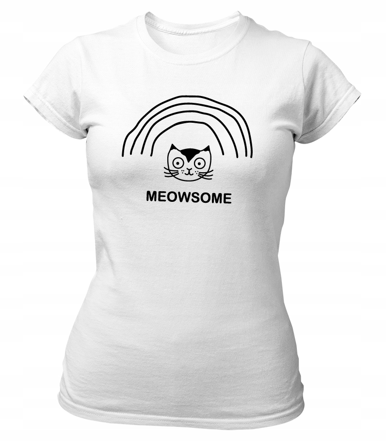 

Koszulka T-shirt damski Meowsome Kot na prezent Xs