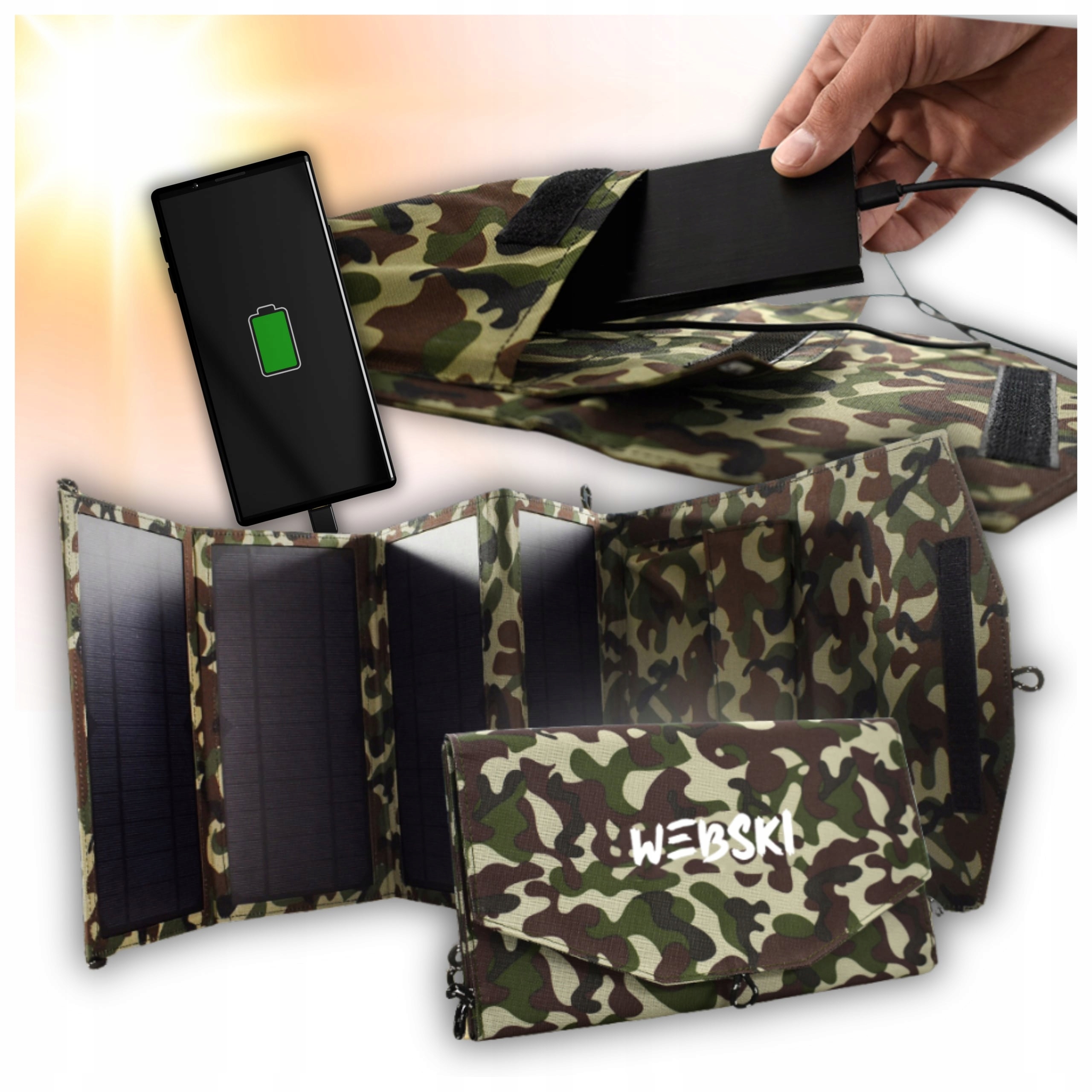 Solární Nabíječka Turistická Podložka Pro Přežití 20W Skládací Solární Panely