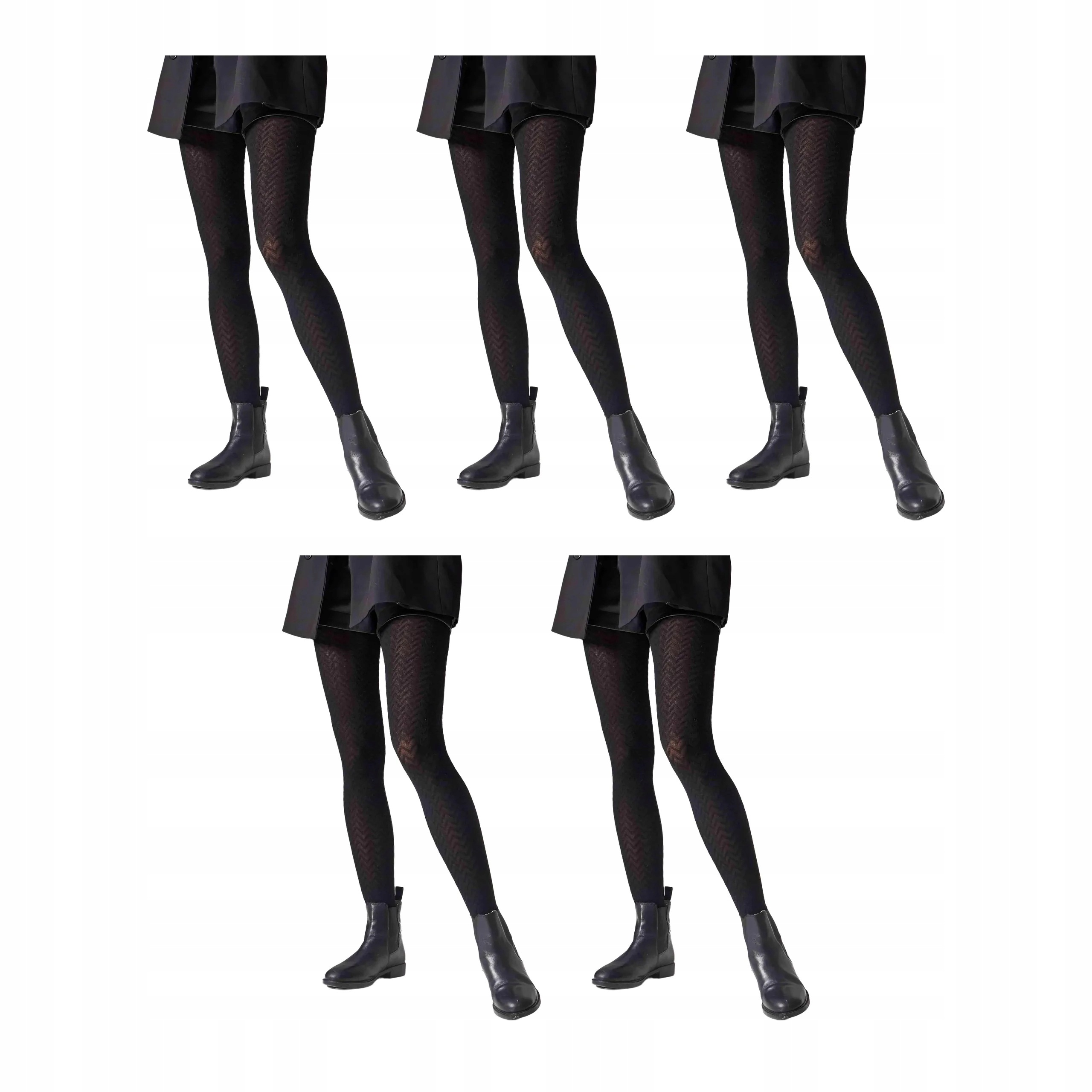 5 párů Punčocháče s kašmírem a viskózou vínové L2011 Cashmere 5x Černá 2-S