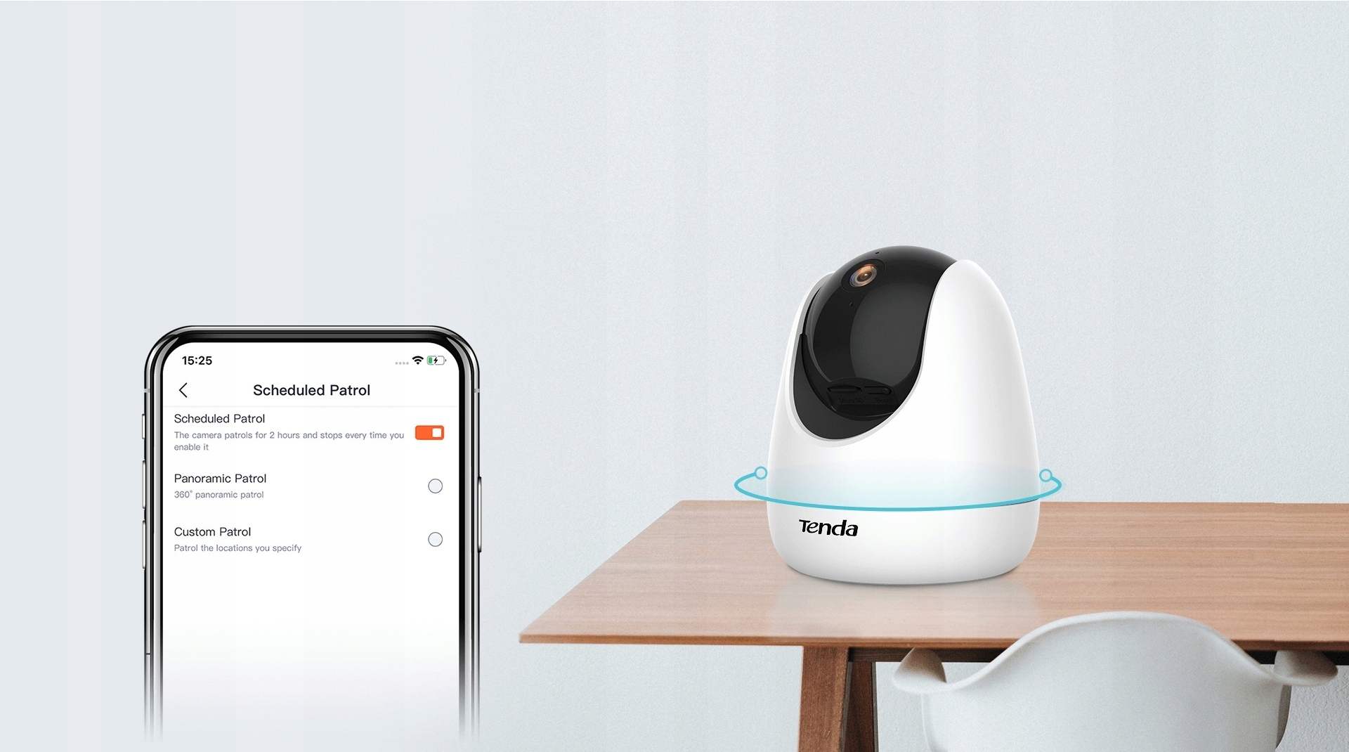 TENDA CP3 Kamera Wewnętrzna 1080p WiFi 360° 12m Nocny Detekcja Ruchu — miniatura 14
