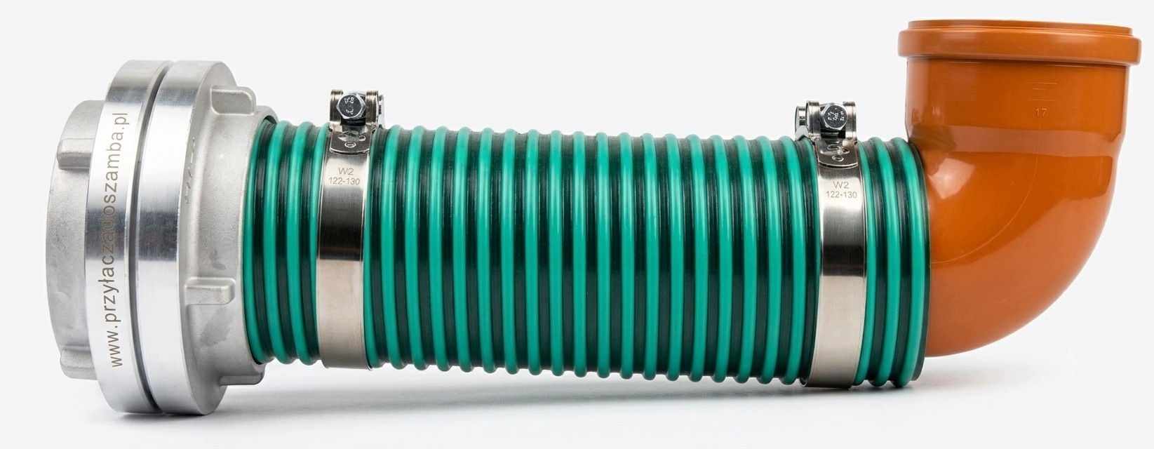 Rychlospojka pro septik trubka 110 s kolenem 90 stupňů Set