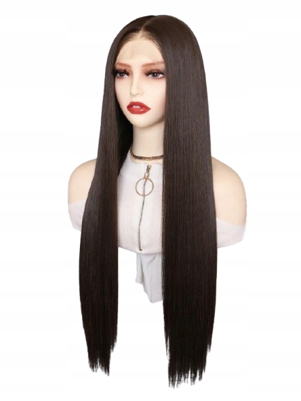 Shein Dámská Paruka Hnědá, Syntetické Dlouhé Vlasy 1EC