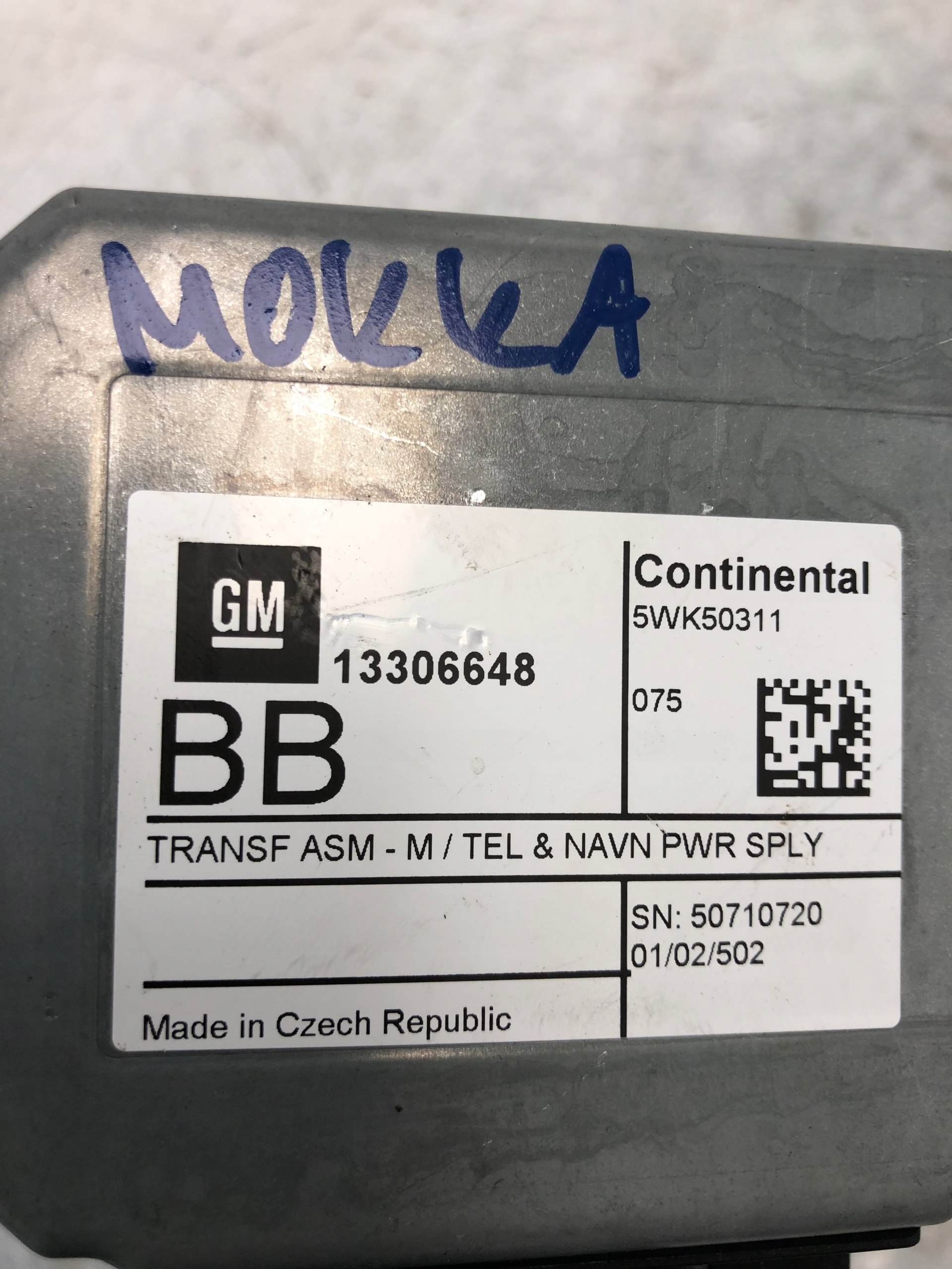 Module Navigation OPEL MOKKA 13306648