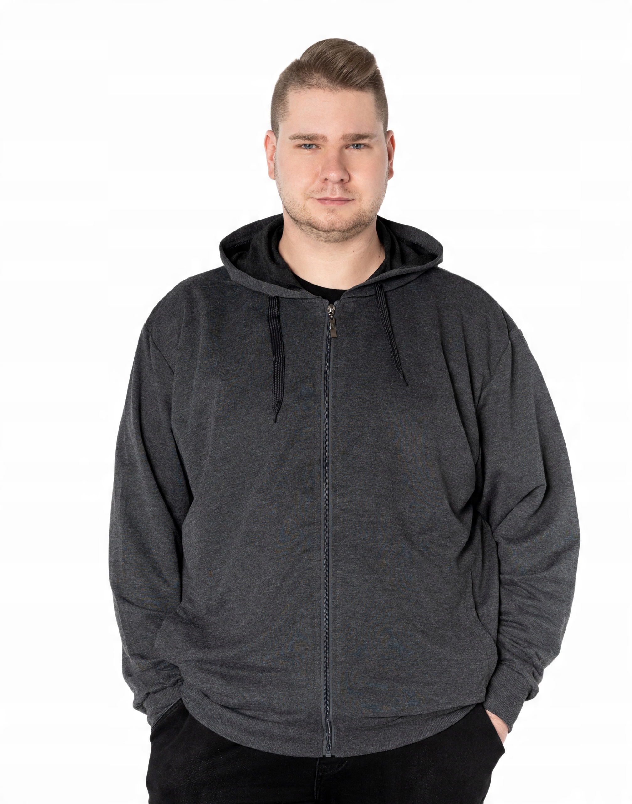 

Duża Bluza Męska Rozsuwana z Kapturem 2299-04 7XL