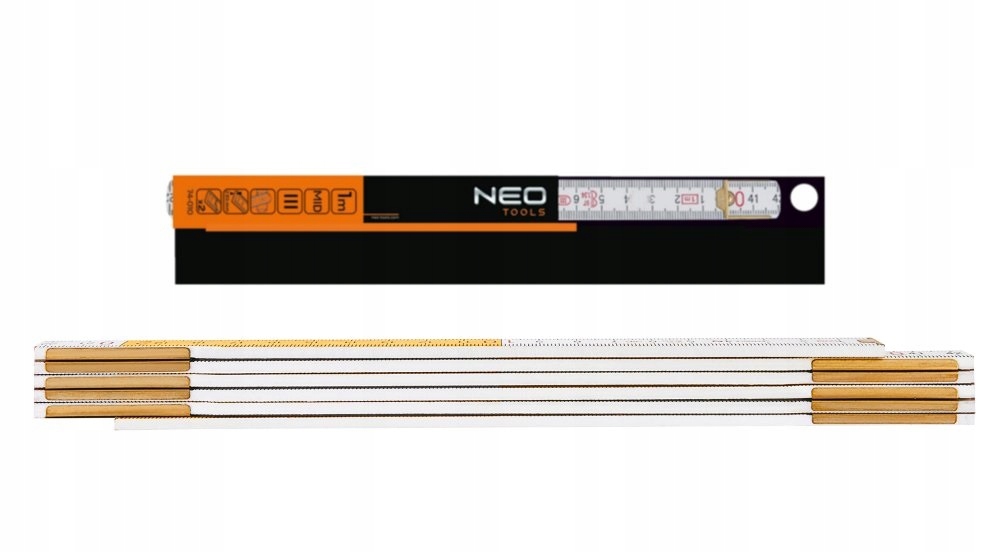 

Miara składana drewniana 1m biało-żółta Neo 74-010