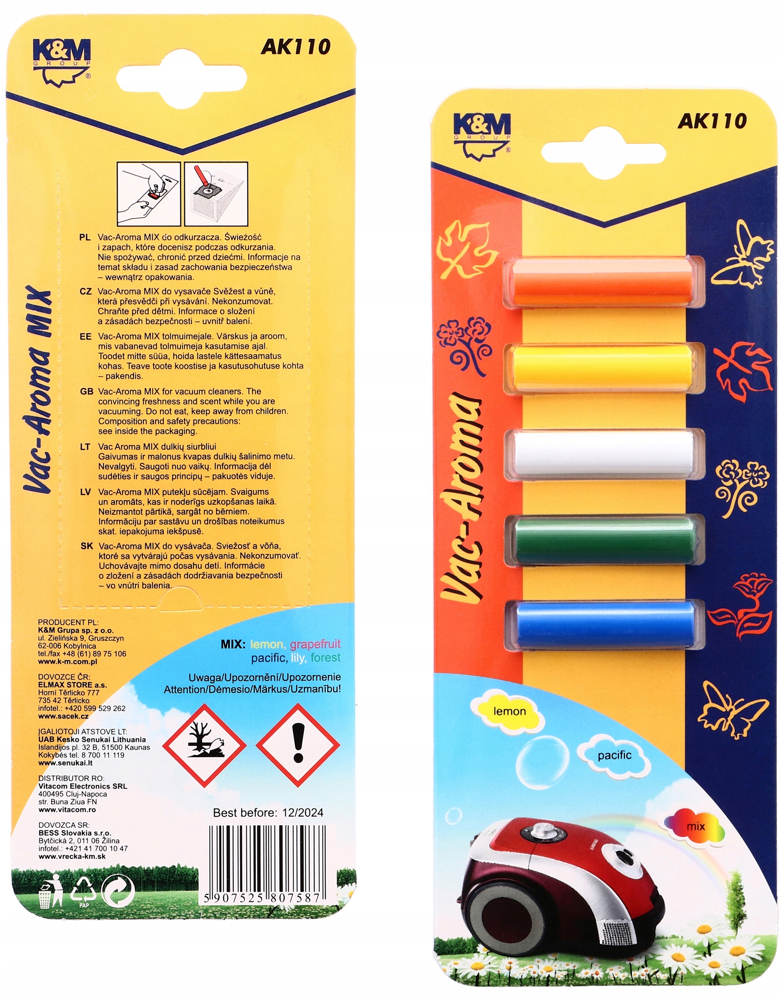 

Zapachy do odkurzacza 5 sztuk MIX Zapach Pałeczki