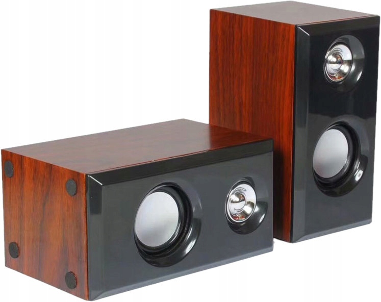 GŁOŚNIKI KOMPUTEROWE DREWNIANE USB JACK 6W DO PC LAPTOPA Marka Mozos