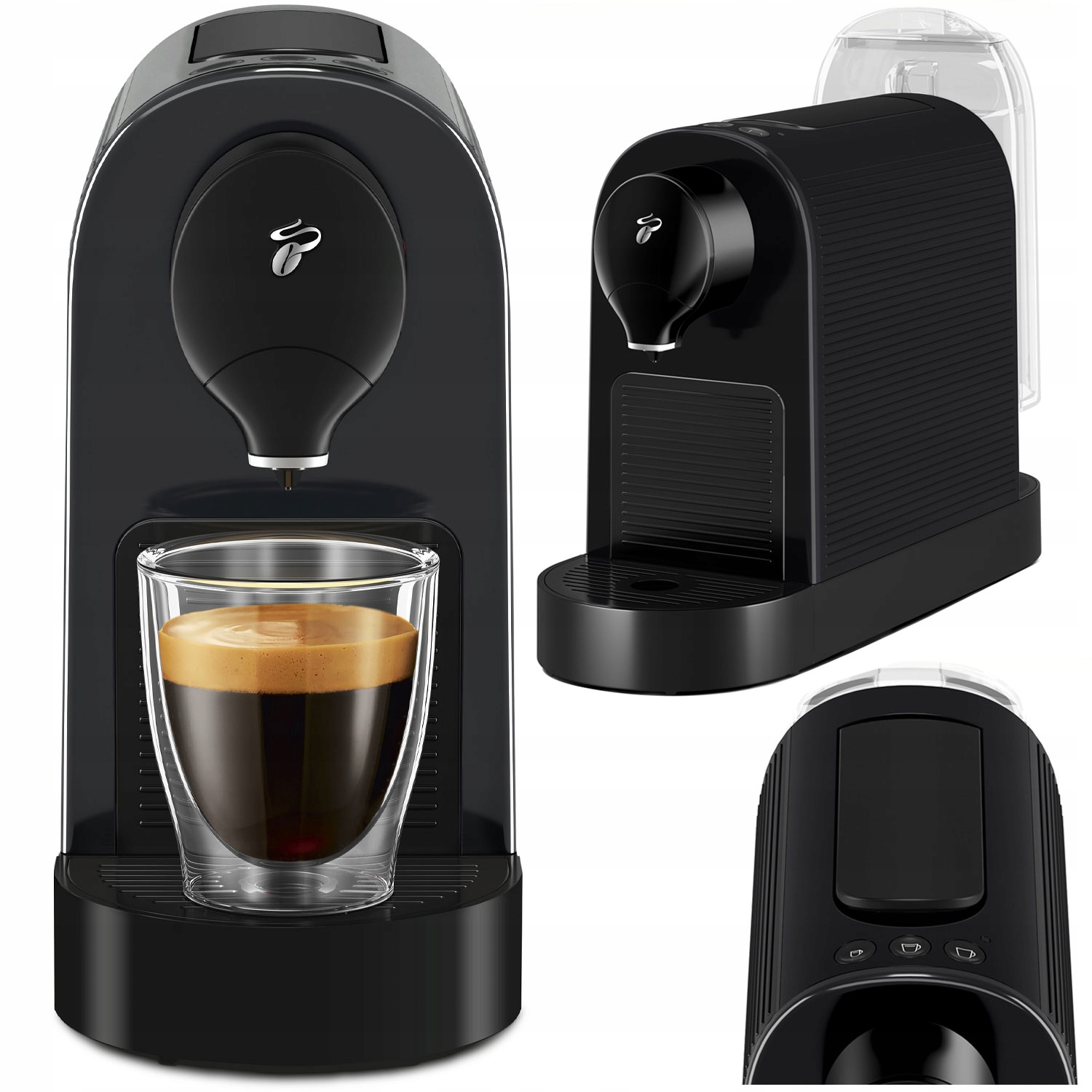 Ekspres do kawy na kapsułki kapsułkowy Tchibo Cafissimo Pure Plus czarny