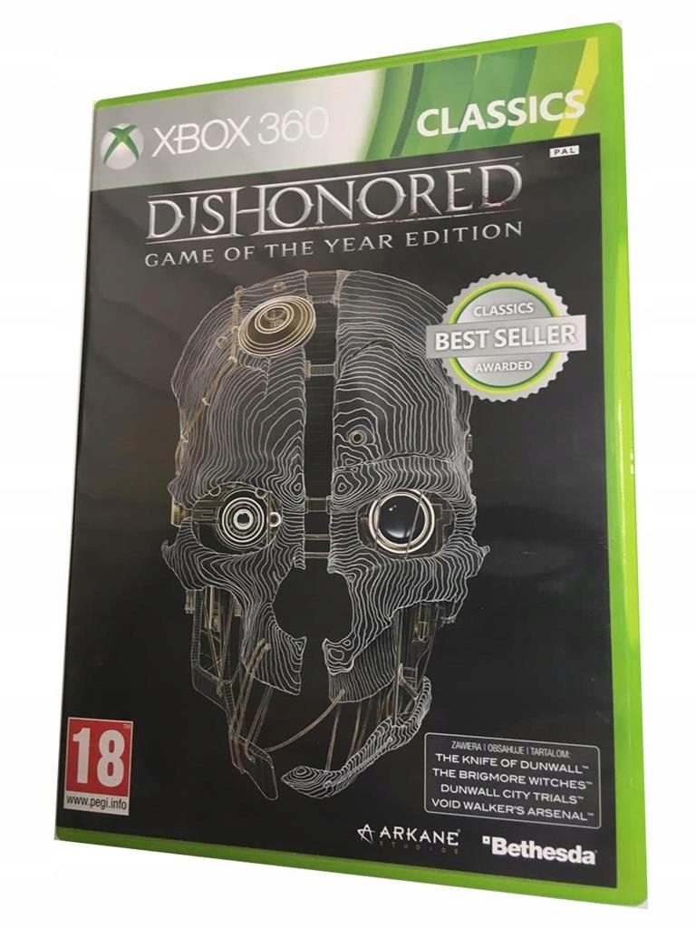 Dishonored Game Of The Year Edition Xbox 360 pudełkowa