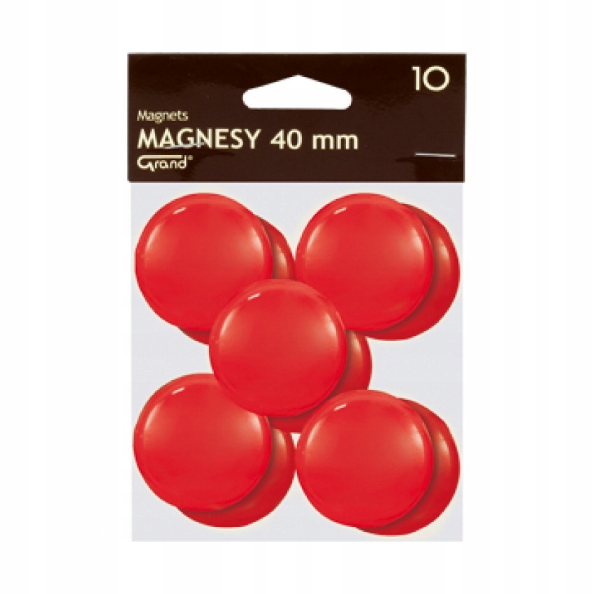 MAGNESY DO TABLIC GRAND 40MM 10 SZTUK CZERWONE