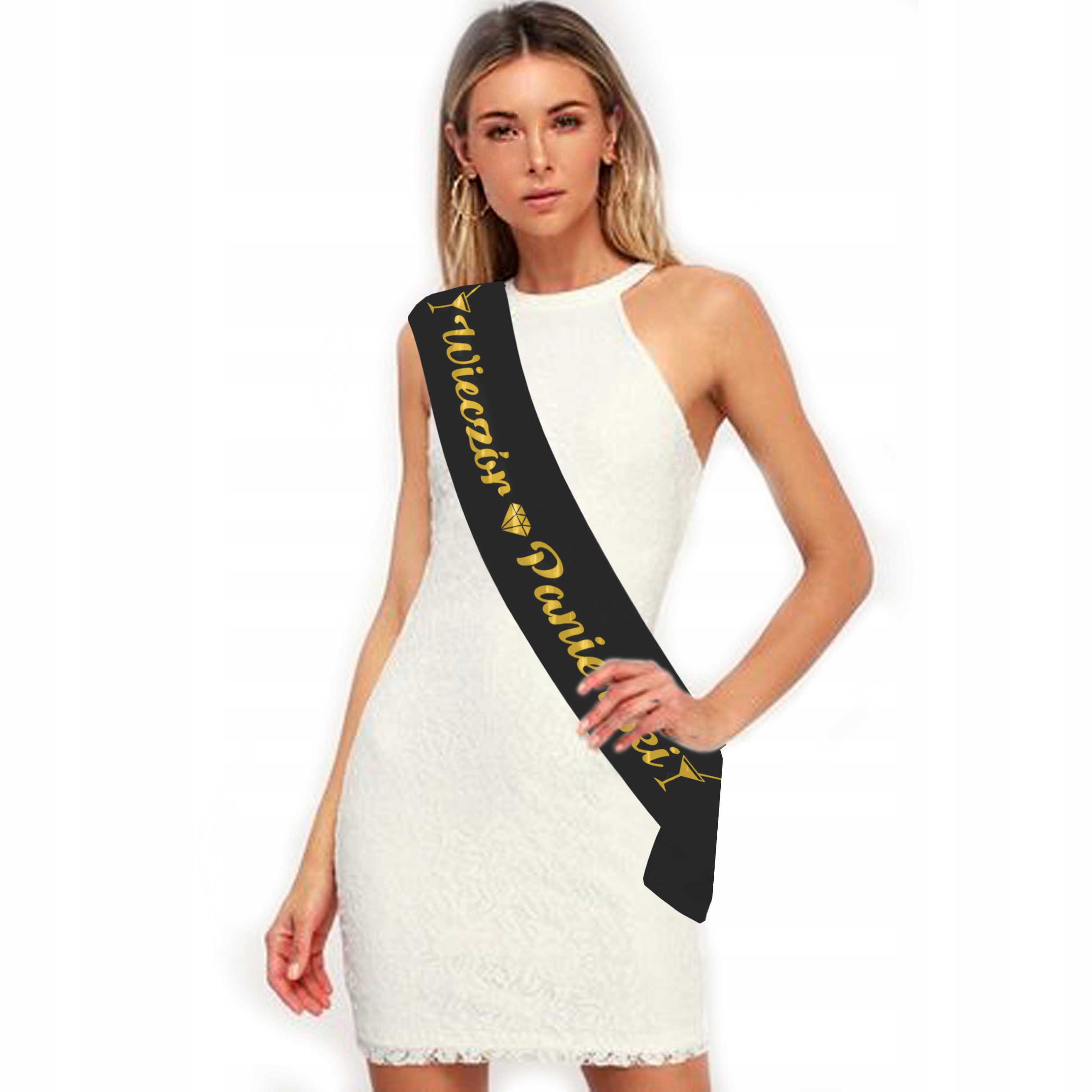 

Szarfa na Wieczór Panieński szarfy dekoracje Złota